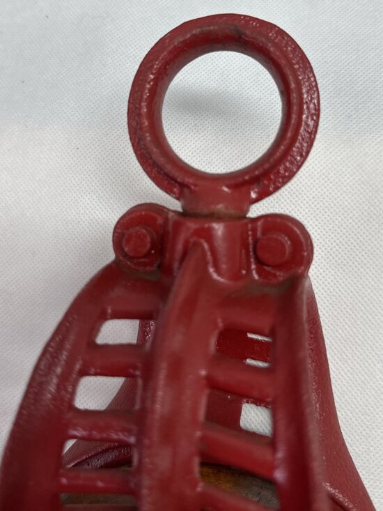 Antique Vtg Myers Pulley #H221 H222 Cast Iron & Wood RARE  Antique Vintage Myers Pulley No. #H221 H222